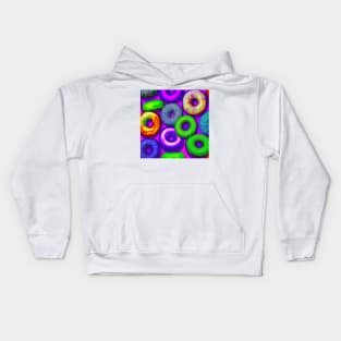 Colorful Donuts Purple Kids Hoodie